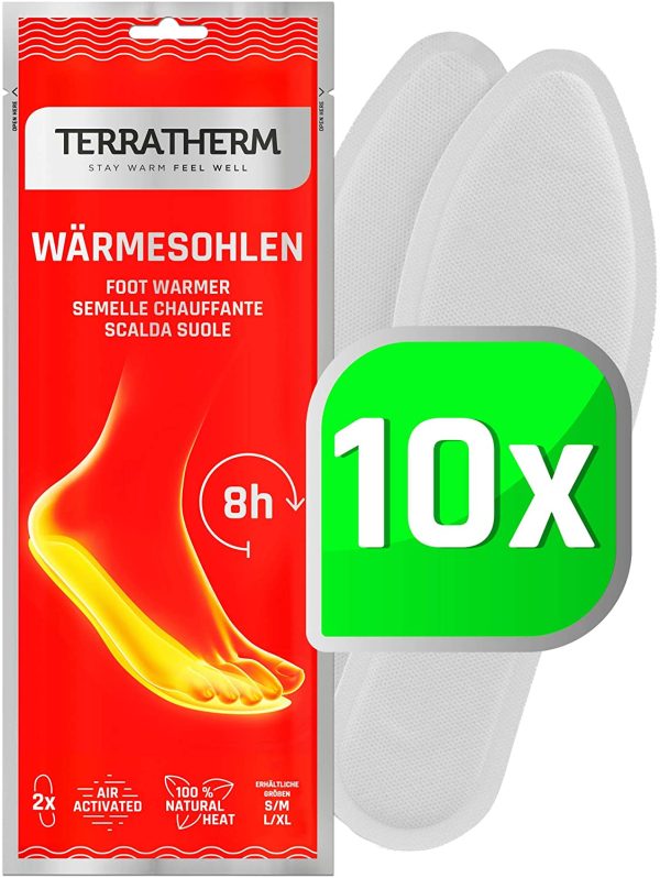 Soletta Termica per i Piedi ?C 5, 10 o 30 Paia ?C Scaldapiedi USA e Getta, 100% Calore Naturale, Solette Termiche per 8 Ore di Calore per i Piedi, Solette riscaldanti per Scarpe - immagine 7