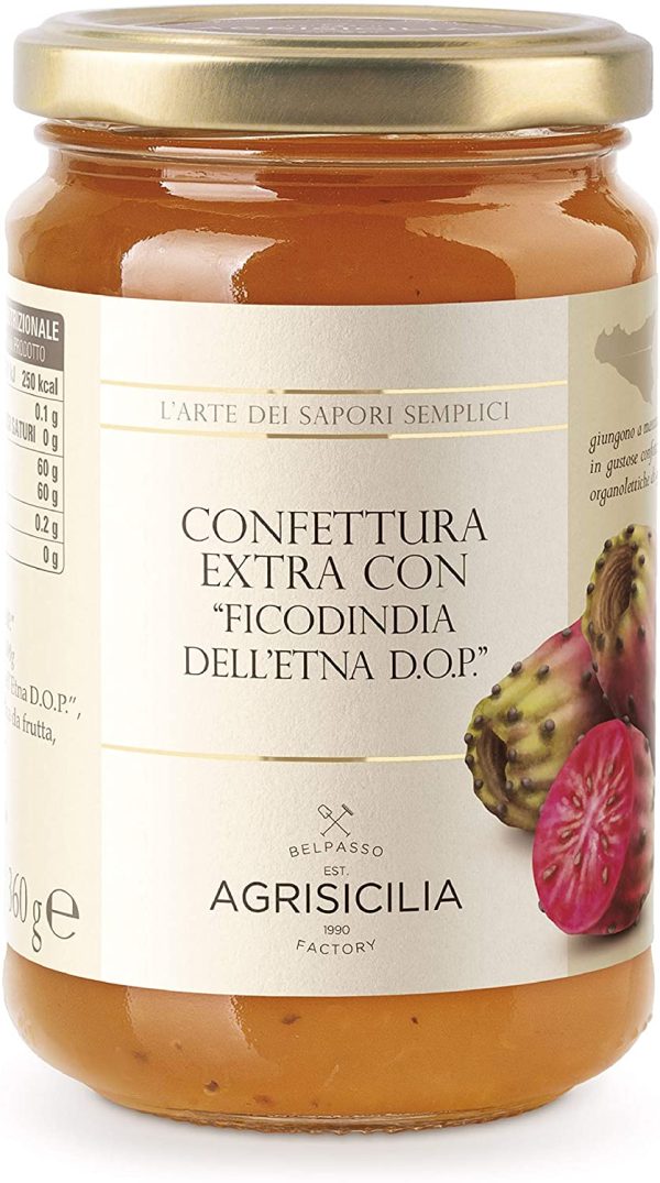 Agrisicilia Confettura Extra con "Ficodindia dell'Etna D.O.P." - 360 Gr - immagine 2