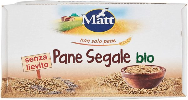 Matt, Pan Segale Bio, Pane di Segale con Semi di Segale Integrale e Semi di Girasole, Senza Lievito e Ricco di Fibre, Alimentazione Sana, Confezione con 10 Monoporzioni da 2 Fette, 500 g - immagine 4