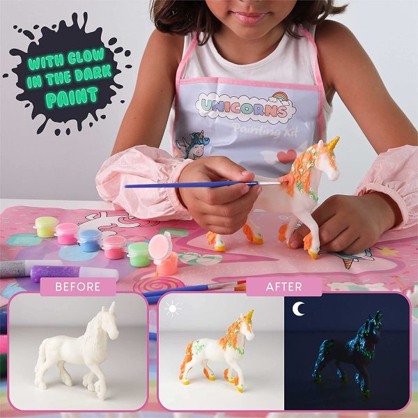 Unicorno Giocattolo Bambina Set Pittura 18 Unicorni - BONNYCO | Lavoretti Creativi Bambini Illuminano Al Buio | Giochi Bambina 3 4 5 6 7 8 9 Anni Regalo Bambina Compleanno Natale | Unicorno Bambina - immagine 3