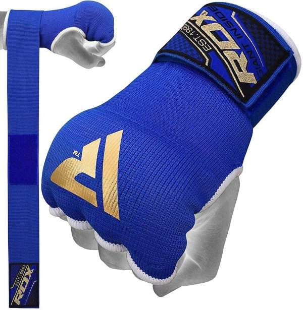 RDX Fasce Boxe Sottoguanti Interni Bende, 75cm Elastico Lunghe Polsiere, Pugno Imbottita Protezione Bendaggi Guanti, Pugilato Muay Thai MMA Allenamento Kickboxing Arti Marziali Punzonatura Uomo Donna - immagine 3