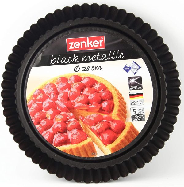 Stampo Crostata a Nido d'Ape ?28cm, Black Metallic, Rivestimento Antiaderente (Colore: Nero Metallizzato), quantit??: 1 Pezzo, Acciaio - immagine 4