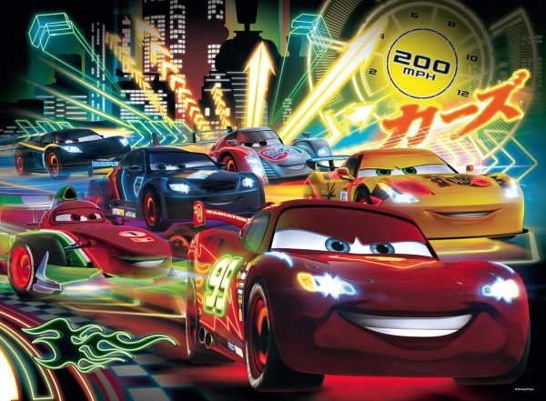 Ravensburger 10520 - Cars Neon Racers Disney, Puzzle 100 Pezzi XXL - immagine 2