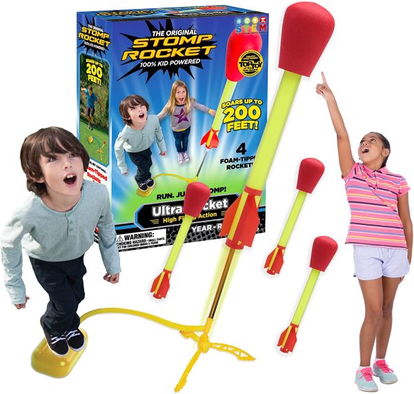 Stomp Rocket L'Originale Azione di Volo Ultra Alto| 4 Razzi Super Ali| Giocattoli da Esterno, Giochi da Giardino per Bambini, Ragazze e Ragazzi - immagine 5