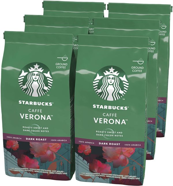 Starbucks Caff?? Verona Caff?? Macinato Dalla Tostatura Forte 6 Sacchetti da 200 g - immagine 6