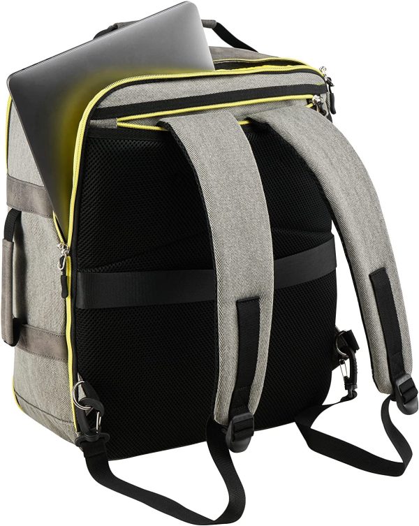 Cabin Max Manhattan Bagaglio a Mano Zaino 30L 45x36x20cm borsa da viaggio compatibile con Easyjet (grigio/giallo) - immagine 6