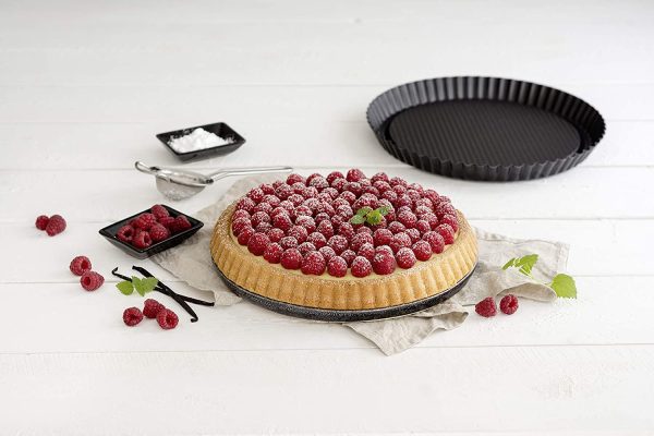 Stampo Crostata a Nido d'Ape ?28cm, Black Metallic, Rivestimento Antiaderente (Colore: Nero Metallizzato), quantit??: 1 Pezzo, Acciaio - immagine 7