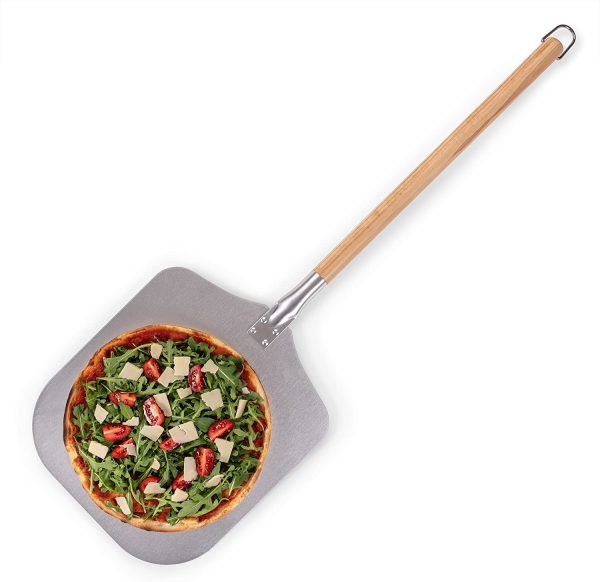 Blumtal Pala per Pizza e Pane, Manico in Legno Staccabile e Pala Pizza in Alluminio, Pala Pizza, 30,5 x 30,5 cm