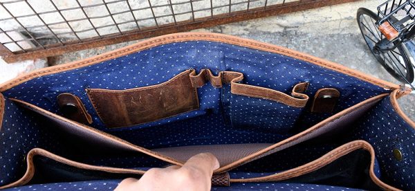 Borsa in pelle personalizzata fatta a mano in vera pelle di alta qualit??, regalo per lui e per lei di ALDESAKA - immagine 7