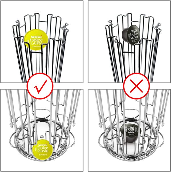 Porta Capsule per caff?? Compatibile con Dolce Gusto (32 Pezzi) - Supporti per Capsule Cialde Dolce Gusto - Porta Girevole - immagine 4