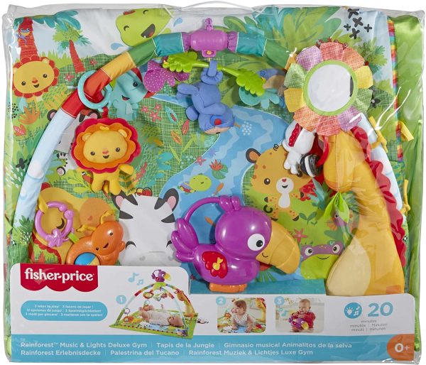 Fisher-Price Palestrina del Tucano - Palestrina con Luci, Musica e Personaggi - Ripiegabile - Tappetino Lavabile in Lavatrice - Regalo Bambini 0+ Mesi - immagine 6