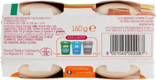 Plasmon Omogeneizzato Formaggino Fuso Classico 24x80g - immagine 7