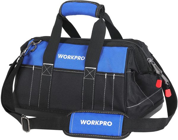 WORKPRO - Borsa portautensili a bocca larga 40,6 cm con base stampata impermeabile - immagine 4