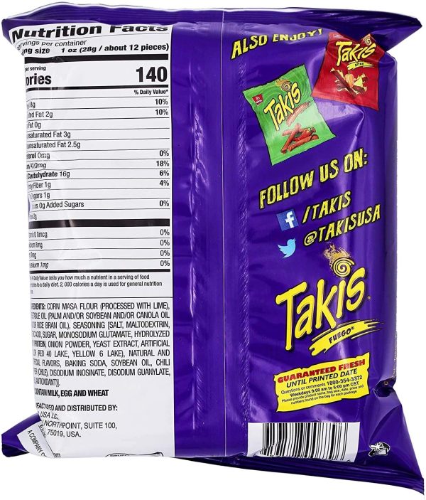 Barcel Chips Takis Fuego 4 Oz Bag by Leadoff - immagine 2