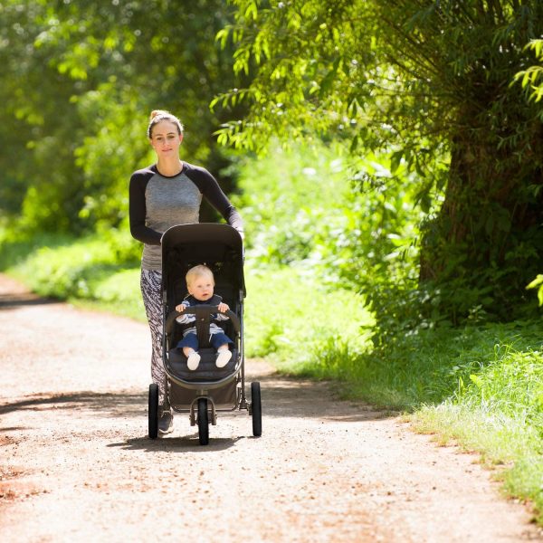 Hauck Passeggino Tre Ruote Rapid 3 per Beb?? e Bambini dalla Nascita, Posizione Nanna, Portata 25 kg, Pieghevole Compatto, Regolabile in Altezza, Grandi Ruote, Grande Cesto, Nero - immagine 3