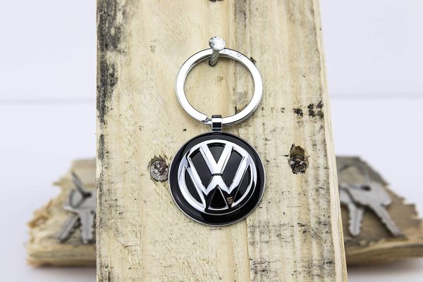 VW Volkswagen Keyring ?C KR16-05/VW ?C Portachiavi Logo VW ?C in aggiunta 1 Portachiavi ?C Metallo pressofuso?C Lucido ?C Cromato ?C Argento, Nero Originale - immagine 7