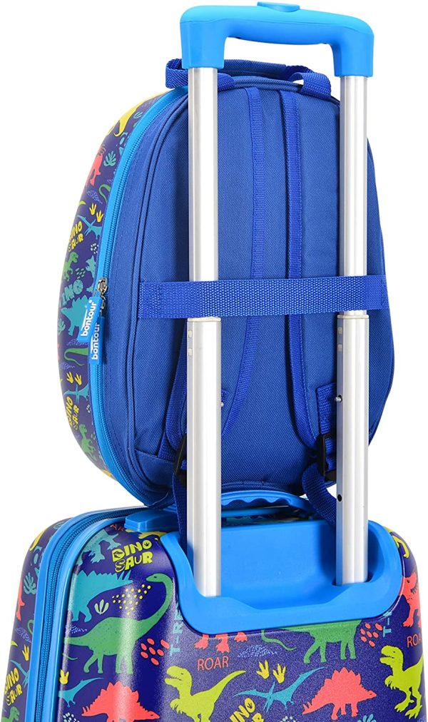 BONTOUR Set di 2 valigie per bambini, zaino + trolley da viaggio per bambini - immagine 2