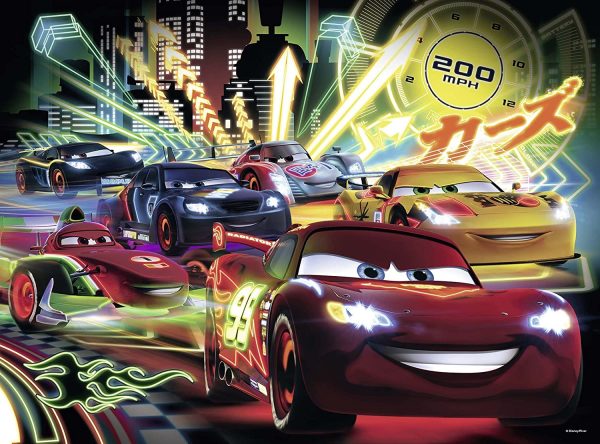 Ravensburger 10520 - Cars Neon Racers Disney, Puzzle 100 Pezzi XXL - immagine 5