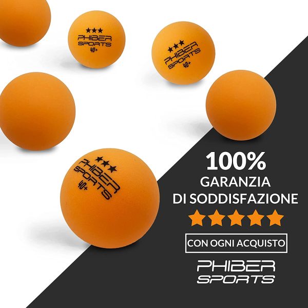 Palle da Ping-Pong Premium 3 Stelle [24 Pezzi] Arancione - Caratteristiche di Gioco perfette - Ideale per Principianti, Famiglie e Professionisti - Secondo Le Linee Guida della Competizione