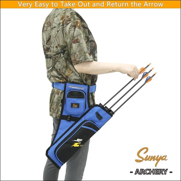 Sunya Archery Hip faretra per frecce. Include Tasche con Linguetta e Rilascio e Cintura in Nylon. - immagine 6