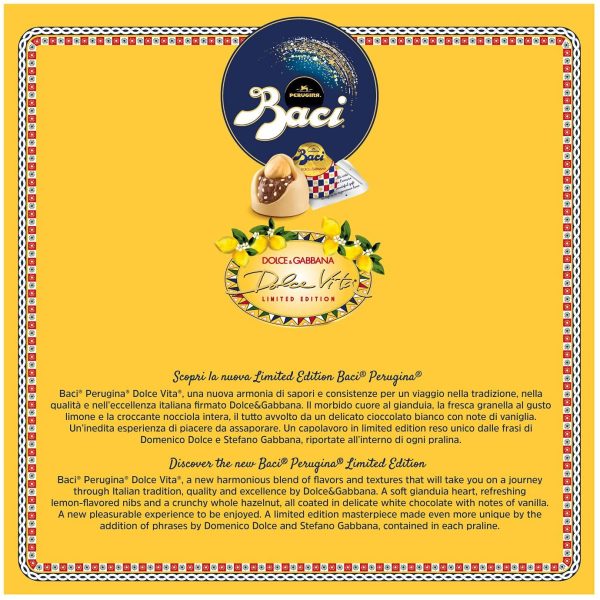 BACI PERUGINA Dolce Vita Limited Edition Cioccolatini con Granella al Gusto Limone Scatola 150g - immagine 10