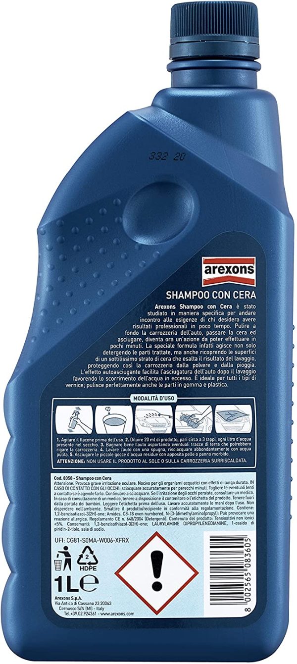 8360 5355 Shampoo CERAUTOASCIUGA.LT.1, Bianco, 1 L - immagine 5