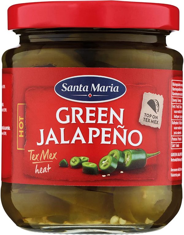 Santa Maria, Green Sliced Jalape?os, Peperoni Verdi a Fette, Gusto Ricco e Molto Piccante, Esalta il Sapore di Tacos, Pizze, Fajitas, Enchiladas, Ideale per Arricchire ogni Tuo Piatto, 215 g - immagine 5