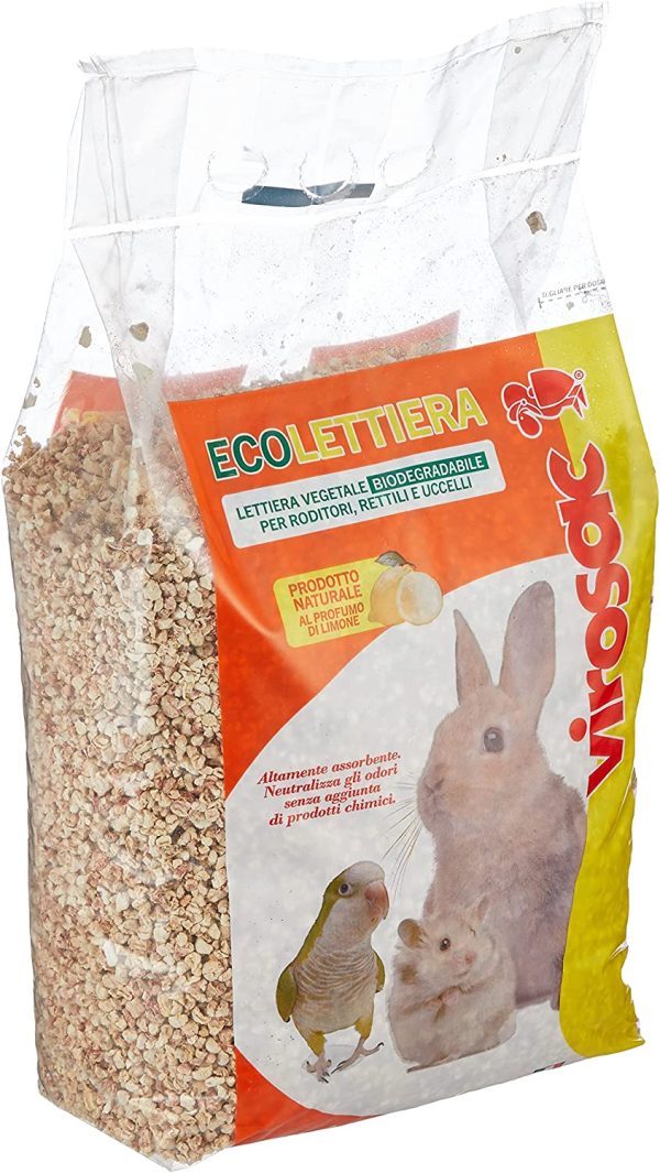 Virosac - Lettiera ecologica, naturale e biodegradabile ideale per roditori, rettili e uccelli - Confezione da 8 lt - immagine 4