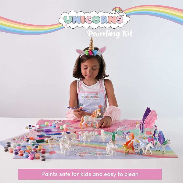 Unicorno Giocattolo Bambina Set Pittura 18 Unicorni - BONNYCO | Lavoretti Creativi Bambini Illuminano Al Buio | Giochi Bambina 3 4 5 6 7 8 9 Anni Regalo Bambina Compleanno Natale | Unicorno Bambina