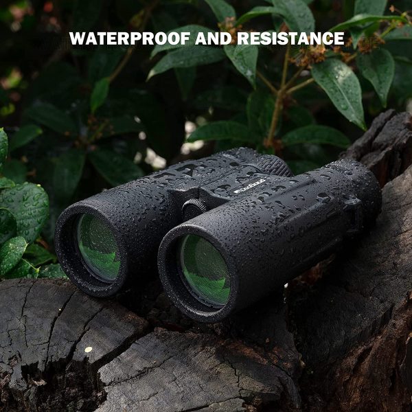 Usogood Binocolo Professionale 12 x 50 per Adulti - Prismi BaK4 e obiettivo FMC, Binocolo Compatto per il Birdwatching, la Caccia, L'escursionismo con Adattatore Telefonico per Treppiede - immagine 5