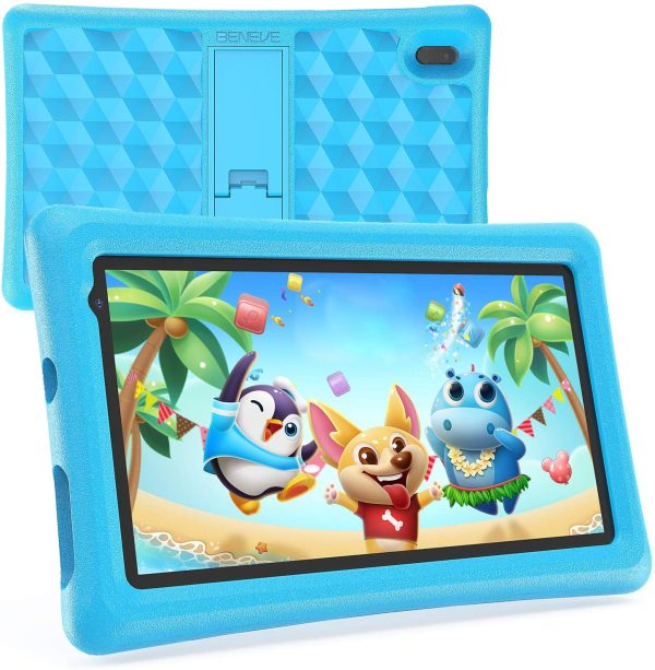 Tablet Bambini  7 Pollici Android 10.0 Tablet Quad Core 2GB RAM 16GB ROM WiFi Bluetooth Istruzione Giochi Software Bambini Preinstallato Con Custodia Tablets Bambini Controllo Genitori (Blu) - immagine 3