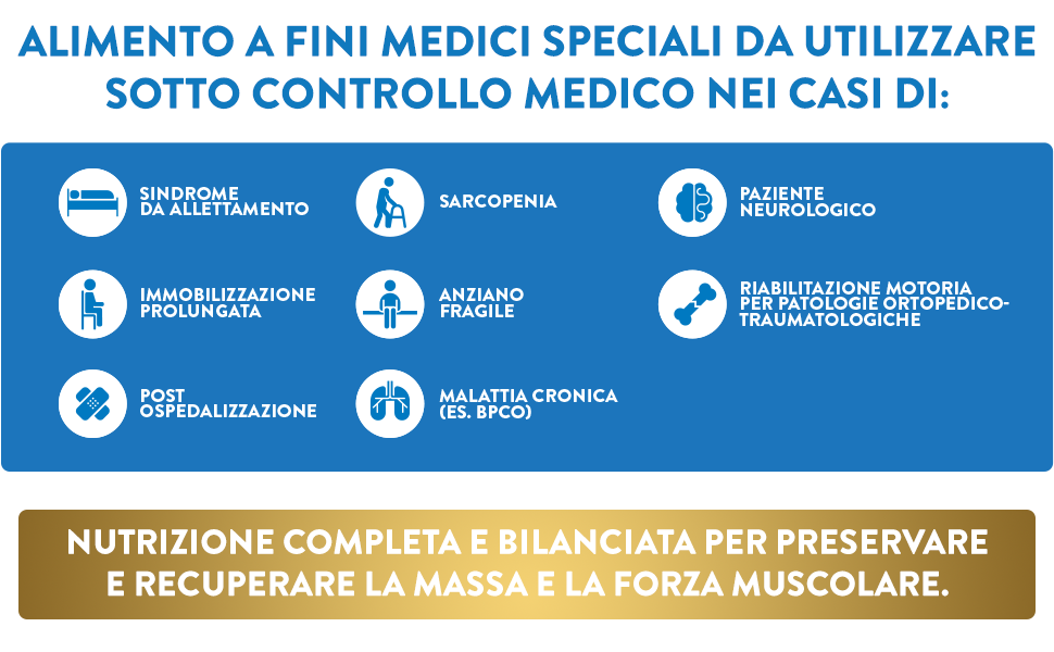 supplemento nutrizionale, nutrizione ipercalorica e iperproteica, pronto da bere, gusto banana