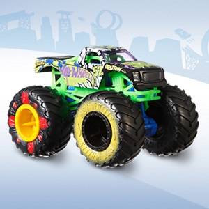 Hot Wheels Monster Truck in scala 1:64, Veicolo Singolo a Sorpresa, FYJ44