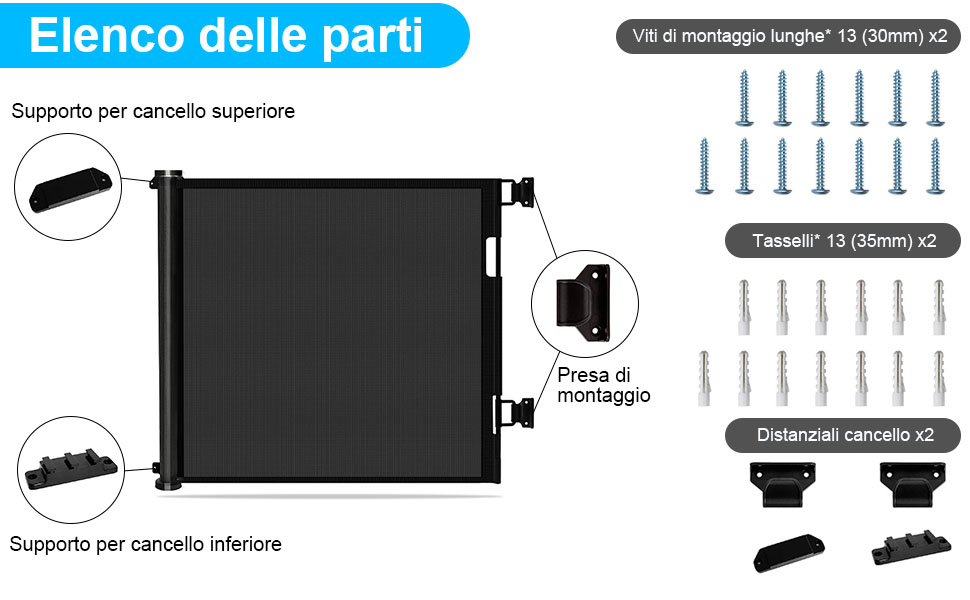 Cancelletto estensibile per scale