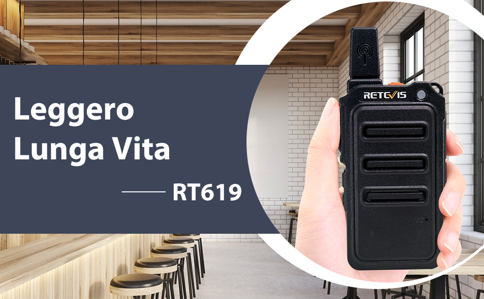 Retevis RT619 Walkie Talkie PMR446 Licenza-libero