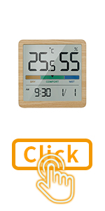 Termometro da interno igrometro NOKLEAD (grano di legno)