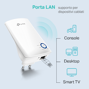 porta LAN, range extender, connessione cablata, wireless, wi-fi