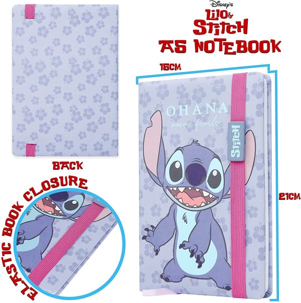 Disney Set Cancelleria con Agenda A5, Set Penne e Astuccio Portapenne, Stitch Gadget Ufficiali - immagine 2