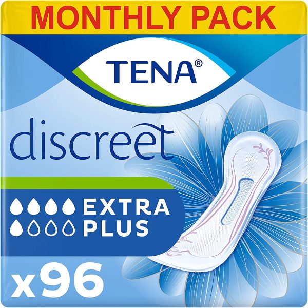 TENA Discreet Extra Plus InstaDry Pacco Scorta Mensile - Assorbenti per perdite urinarie femminili, discreti e confortevoli, 6 confezioni x 16 pezzi - immagine 9