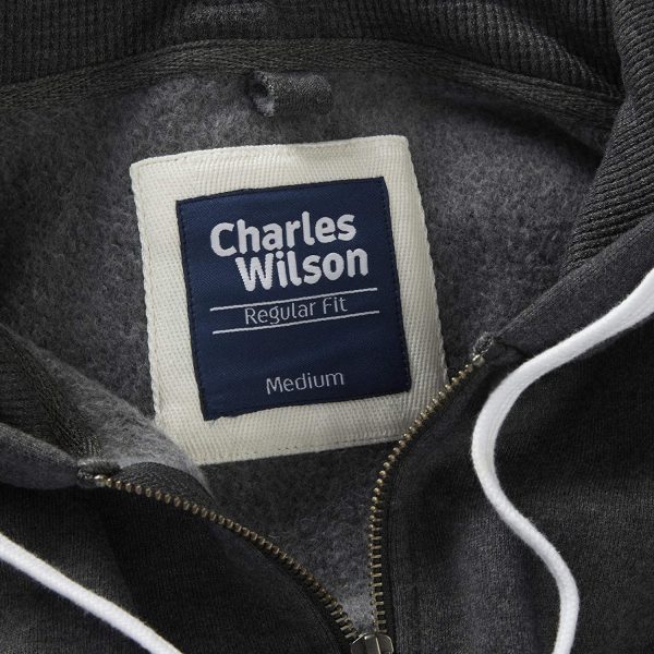 Charles Wilson Felpa Uomo Leggera con Zip e Cappuccio