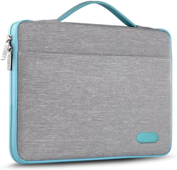 15 15,6 16 Pollici Borsa Portatile Custodia Protettiva Super Sottile Impermeabile Ventiquattrore per MacBook 15" 16" e 15"-16" dell Lenovo HP ASUS Acer Sony Yoga, Grigio - immagine 4