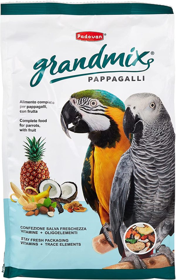 Brit Padovan Grandmix Pappagalli - Alimento Completo per pappagalli - Miscela di Semi e cerali con Frutta - 2 kg - immagine 3