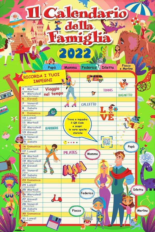 Euro Publishing Calendario Agenda Famiglia 2022 Cm 29 X 44 - immagine 6