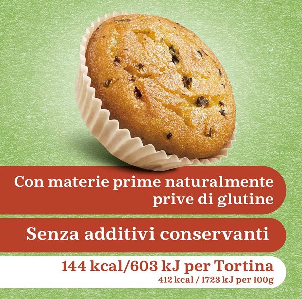 Mulino Bianco Lunette Tortina Senza Glutine con Farina Integrale di Riso e Gocce di Cioccolato, Merenda Senza Glutine e Senza Olio di Palma, Confezione con 4 Monoporzioni - immagine 6