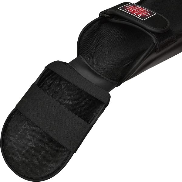 RDX Paratibia Kick Boxing Muay Thai, Approvato da SMMAF, Maya Hide Pelle Protettivo Paratibie, Parastinchi Piedi Protezione Shin Guard per MMA Allenamento Sparring Arti Marziali Boxe Karat?? BJJ, Uomo - immagine 9