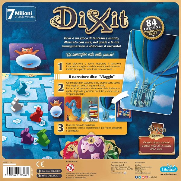 Asmodee Italia Dixit, Gioco da Tavolo per Tutta la Famiglia, Edizione in Lingua Italiana, 8016 & Dixit 2 Quest, Gioco da Tavolo Eedizione Italiana, Colore, DIX02IT