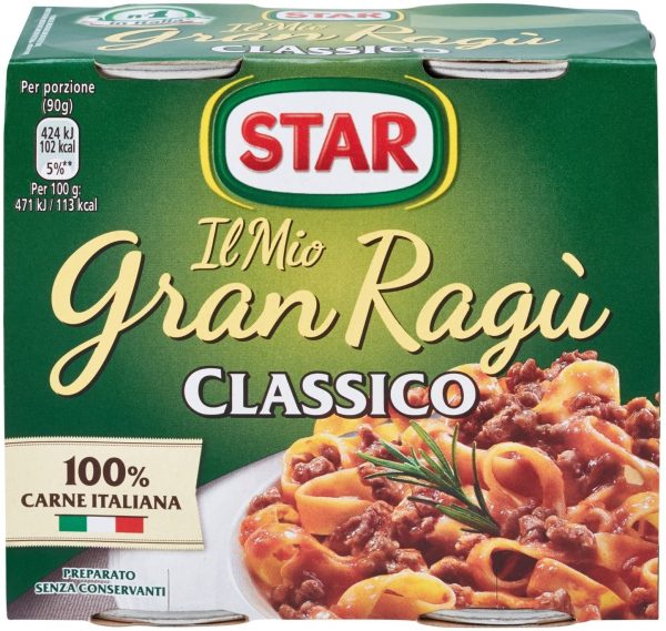 STAR Il Mio GranRag?? Classico, 2 x 180gr, rag?? preparato secondo la tradizione, 100% carne Italiana controllata e selezionata. Senza conservanti e senza glutine - immagine 3