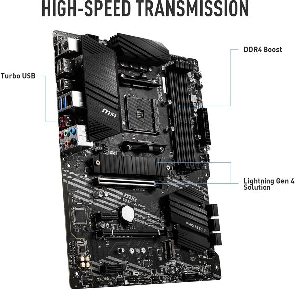 B550-A PRO Scheda Madre ATX AM4 DDR4, USB 3.2 Gen2, HDMI, DisplayPort, Nero