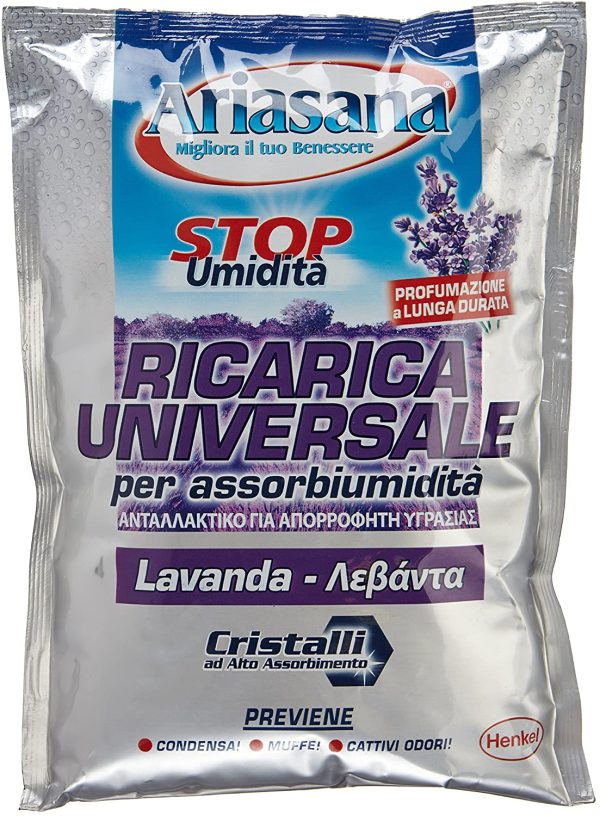 Ariasana 673947 Ricaricasali Assorbiumidit??, Profumazione Lavanda, 1 Busta, 450 G & 673937 Ricarica Sali Assorbiumidit??, Inodore, 1 Busta, 450 G - immagine 6