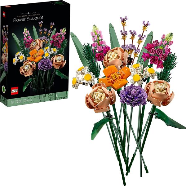 LEGO Creator Expert Bouquet Di Fiori, Set Collezione Botanica E Idea Regalo Per Adulti, Modello Da Esposizione &  Architecture Londra, Set Di Costruzioni Collezione Skyline Con London Eye, Big Ben - immagine 2